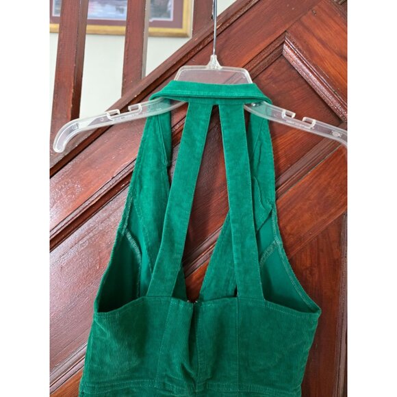 Urban Outfitters Corduroy Green Halter Jumpsuit XS - Picture 7 of 9